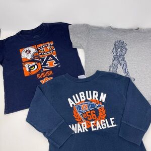 Auburn Kids' Navy & Gray Graphic T-Shirts - Pack